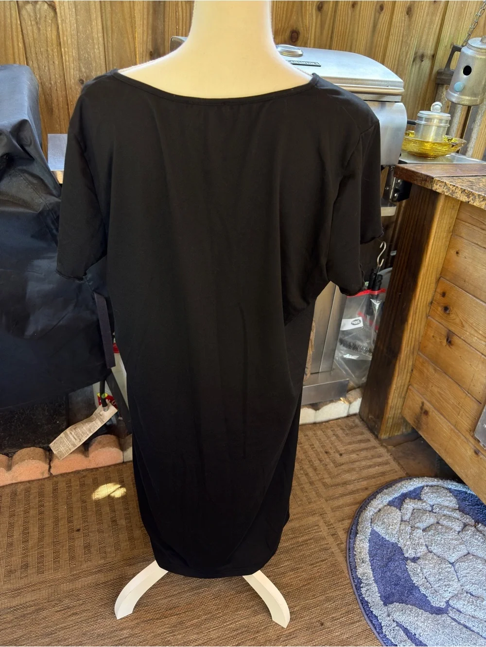 Ekouaer‎ Black Nightgown XL